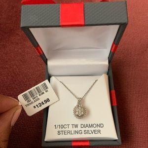 1/10 CT TW Diamond Sterling Silver Necklace